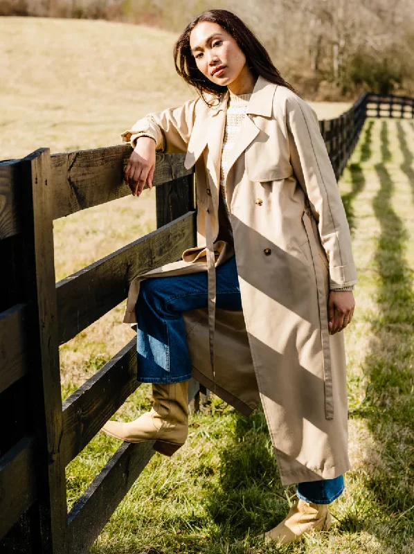 Kimberly Trench Coat in Brown Sugar