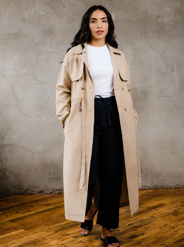 Kimberly Trench Coat in Brown Sugar