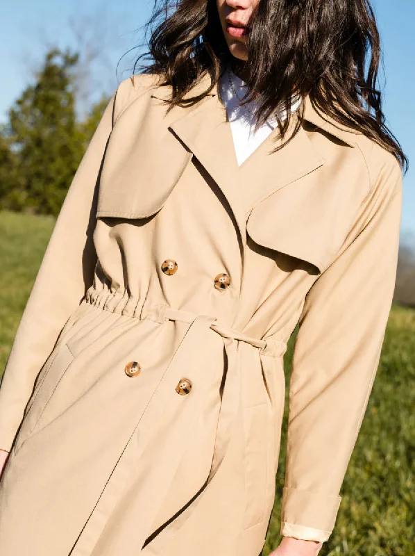 Kimberly Trench Coat in Brown Sugar