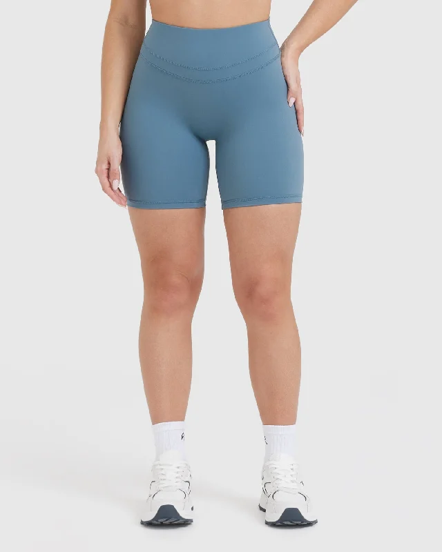 Unified High Waisted Shorts | Moonstone Blue