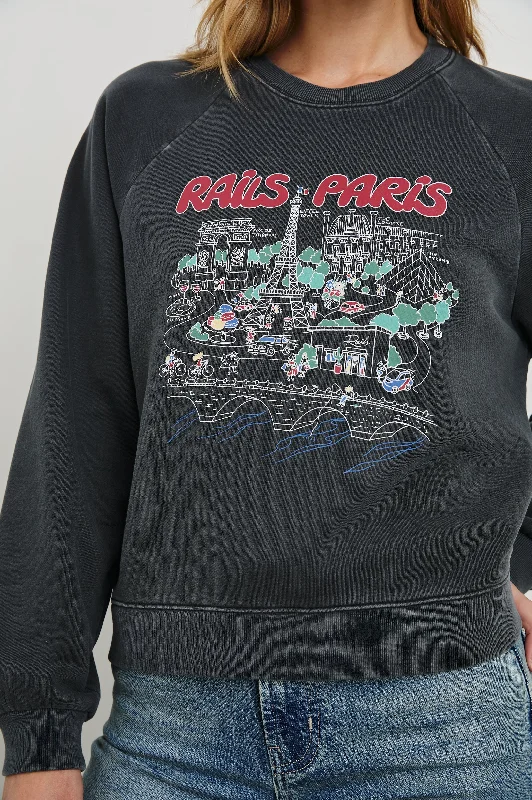 VINTAGE RAGLAN SWEATSHIRT - RAILS PARIS MAP