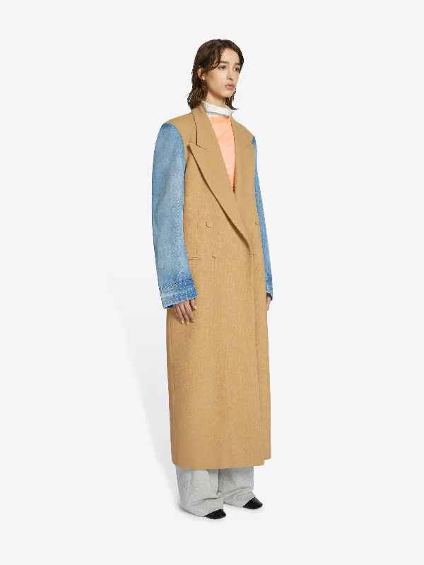 Denim sleeved coat