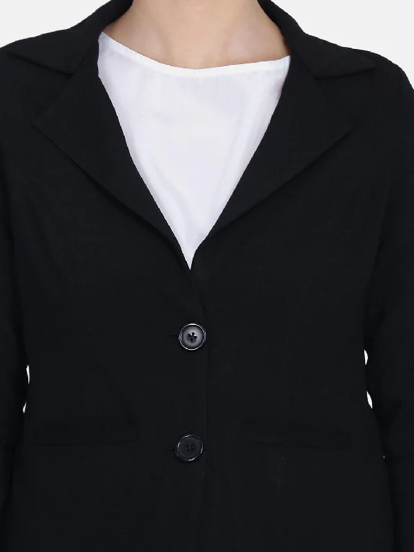 Poly Moss Blazer - Black