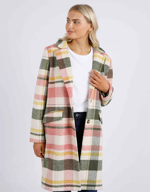 Blanche Check Coat - Bold Check