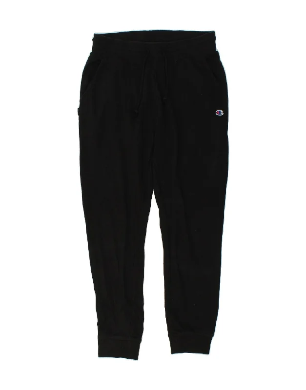 CHAMPION Womens Tracksuit Trousers Joggers UK 14 Large Black Cotton