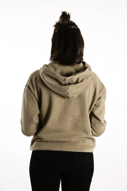 Essentials Hooded Fleece Faded Olive