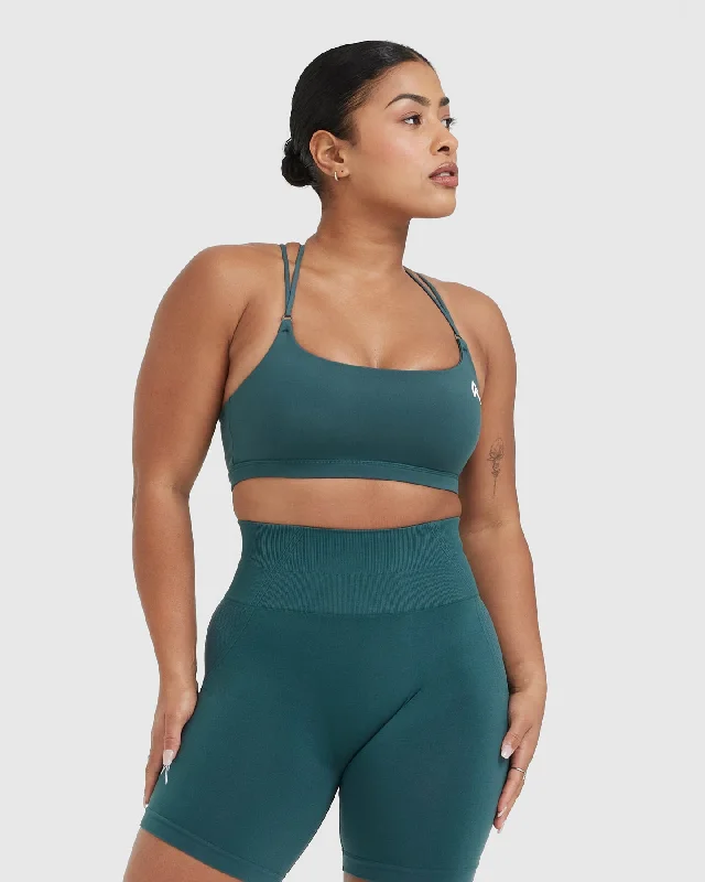 Everyday Cross Over Bralette | Marine Teal