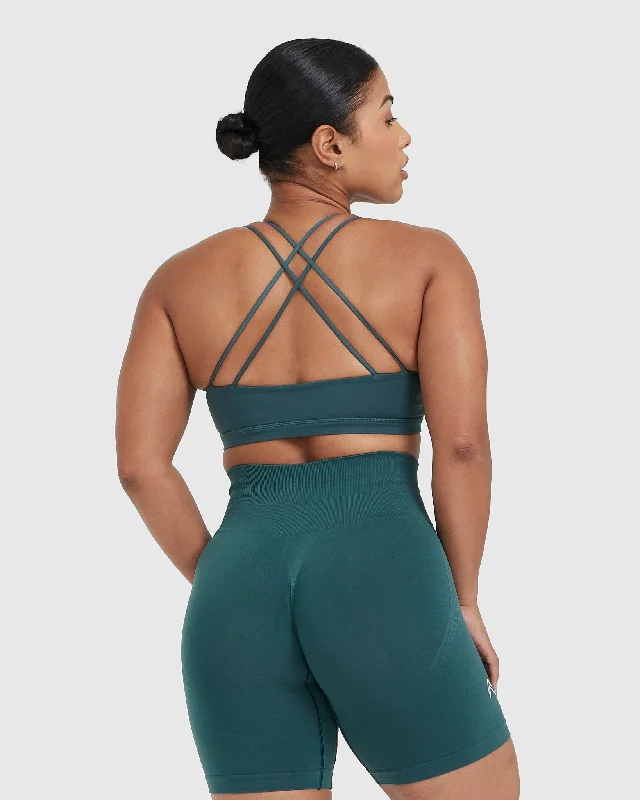 Everyday Cross Over Bralette | Marine Teal