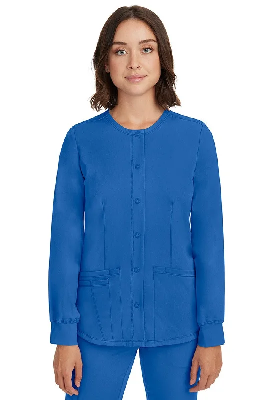 HH-Works Women's Megan Snap Front Scrub Jacket | Royal