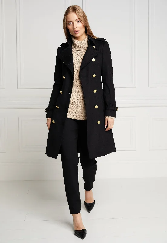 Marlborough Trench Coat - Soft Black