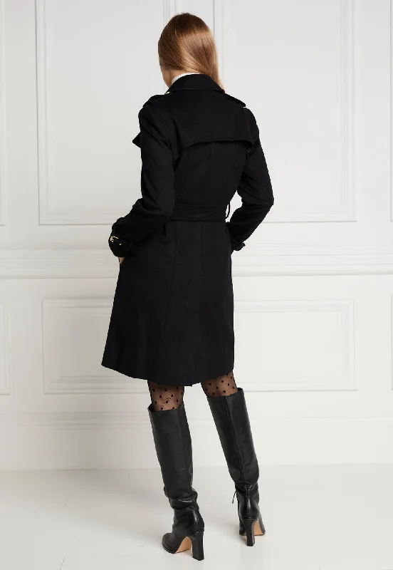 Marlborough Trench Coat - Soft Black