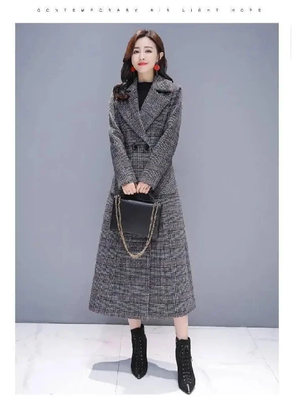 Women's woolen coat mid-length slim temperament autumn