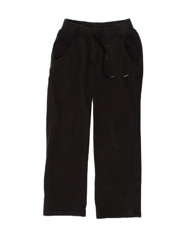 NIKE Womens Tracksuit Trousers UK 12/14 Medium Black Cotton