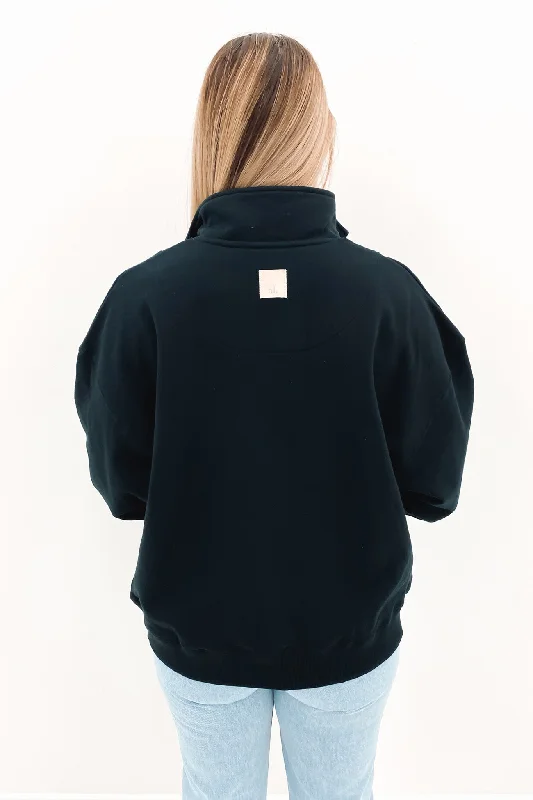 Nude Active Quarter Zip Sweat Black