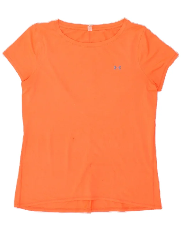 UNDER ARMOUR Womens T-Shirt Top UK 16 Large Orange