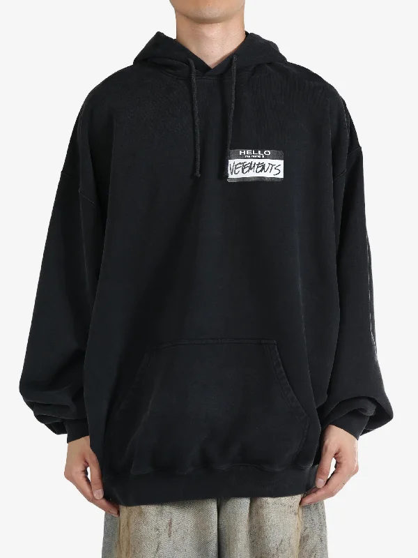 VETEMENTS Unisex Hello My Name Is Vetements Hoodie