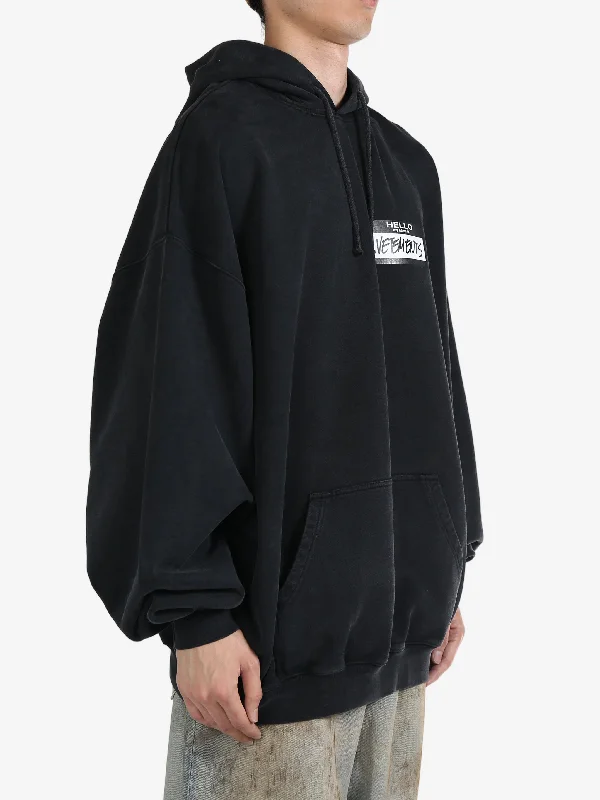 VETEMENTS Unisex Hello My Name Is Vetements Hoodie