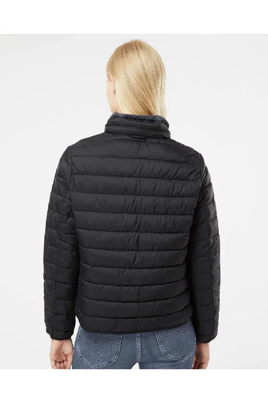 Weatherproof Womens PillowPac Wind & Water Resistant Full Zip Puffer Jacket - Black - NEW