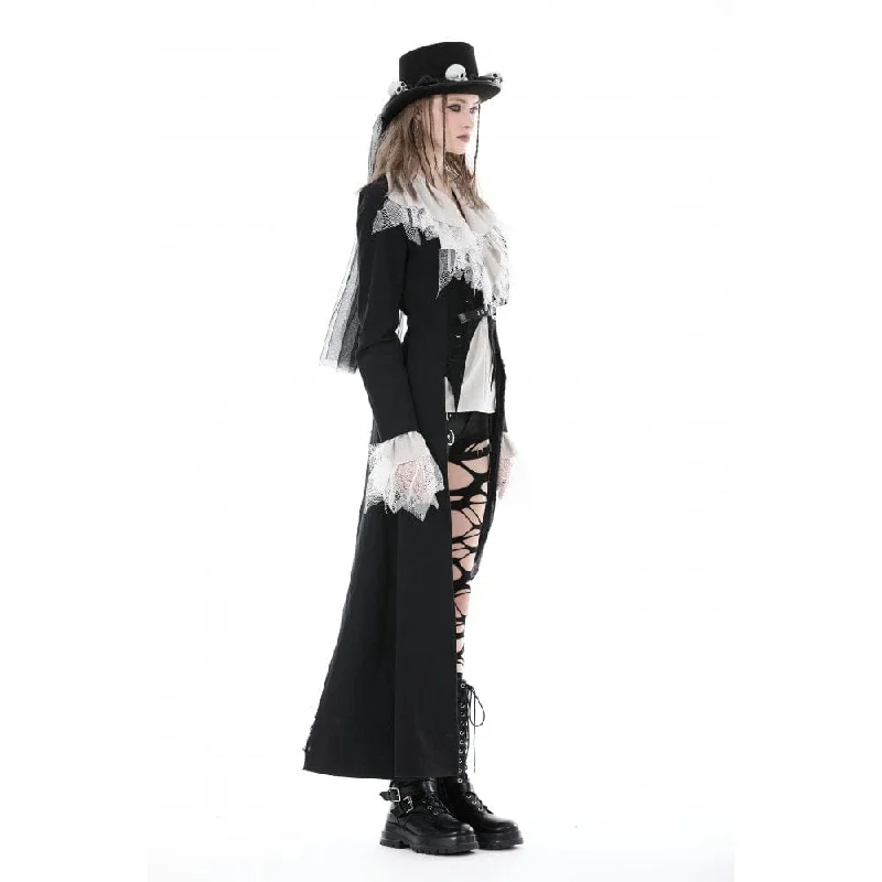 Women's Punk Irregular Distressed Coat with Belt