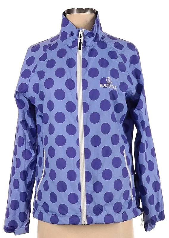 Abacus Purple Polka Dot Full-Zip Windbreaker w/ Logo Size S. MSP$120