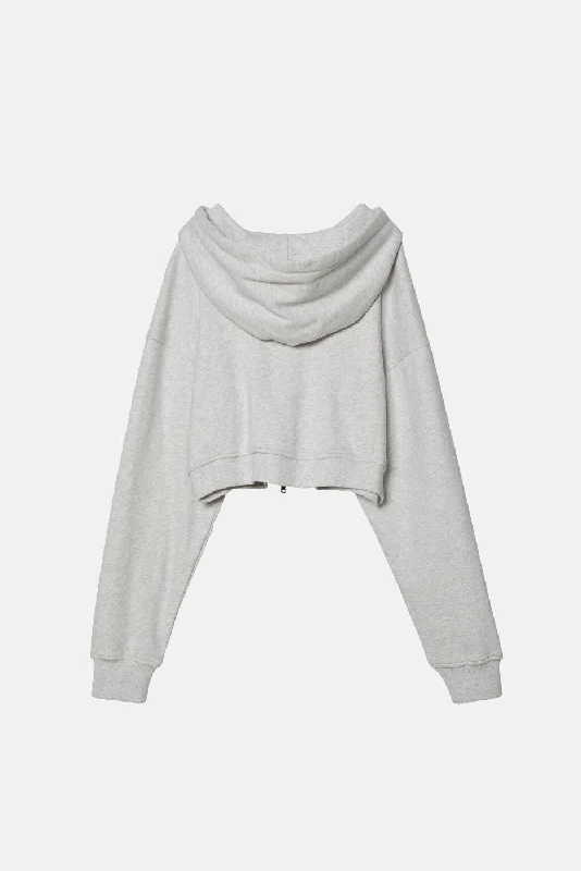 BABYDOLL CROP ZIP HOODIE