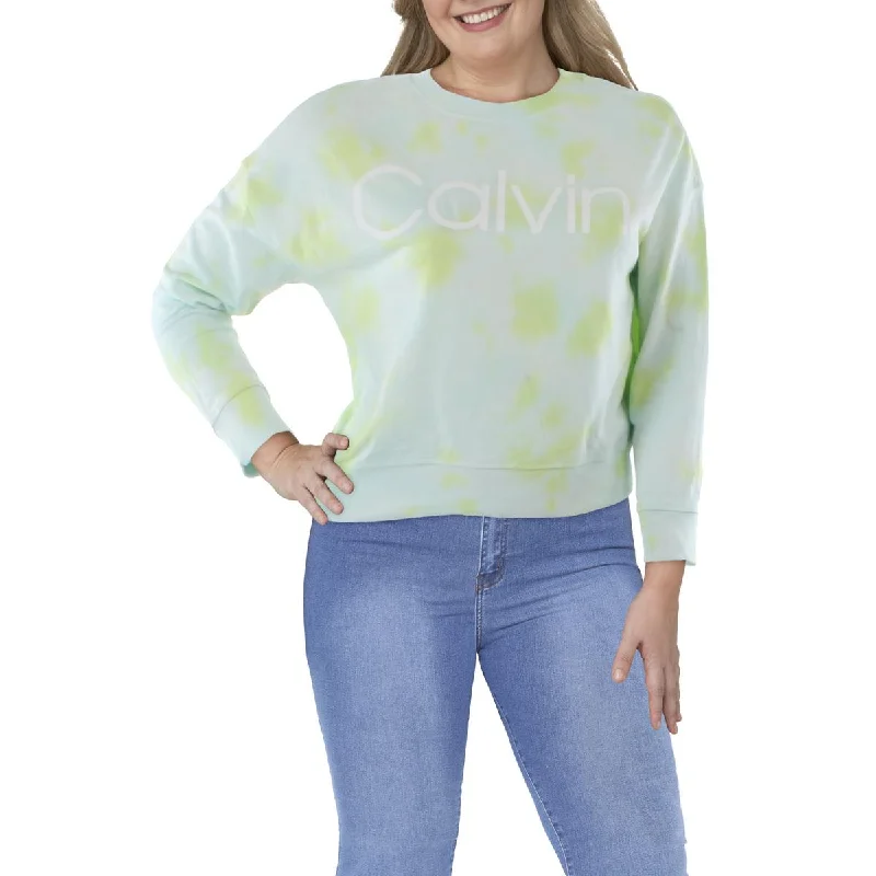 Calvin Klein Performance Womens Tie-Dye Athletic Sweatshirt