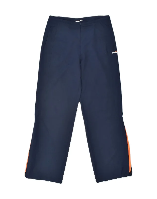 ELLESSE Womens Tracksuit Trousers UK 14 Medium Navy Blue Polyester