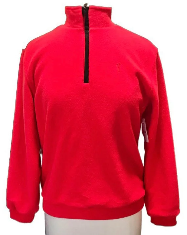 Golfino 1/4 Zip Red Fleece Pullover Size S MSP$160