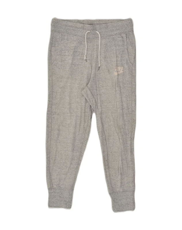 NIKE Womens Tracksuit Trousers Joggers UK 8 Small Grey Flecked