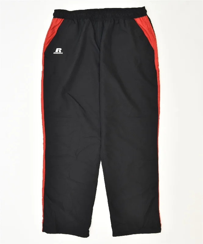 RUSSELL ATHLETIC Womens Tracksuit Trousers 2XL Black Polyester Sports