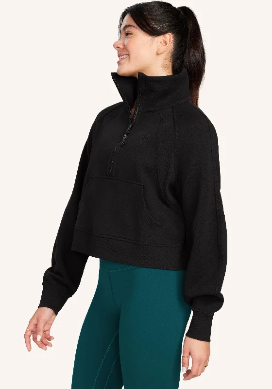 Scuba Oversized Funnel-Neck Half Zip