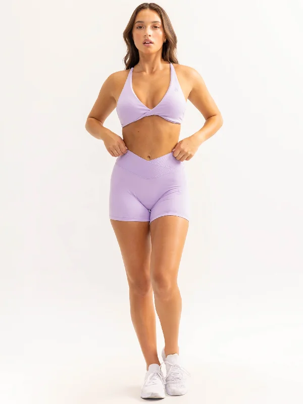 Activate Cross Over Scrunch Shorts - Lavender