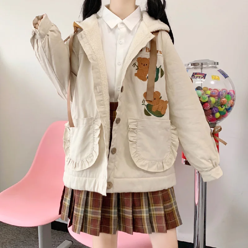 Cute koala embroidered thin coat YV44502