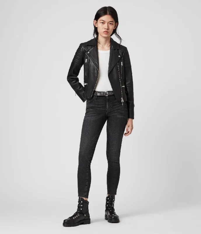 HALLEY LEATHER BIKER JACKET