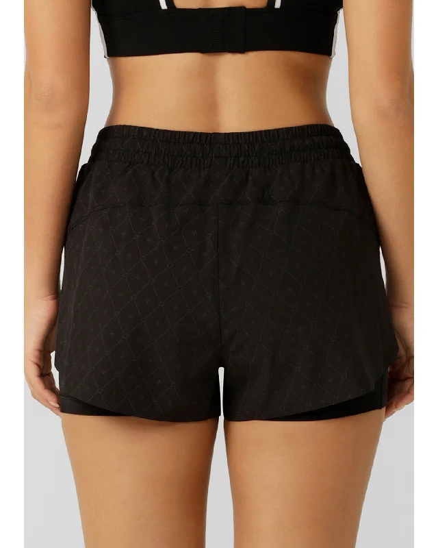 Lorna Jane Reflective Lightspeed Phone Pocket Run Short - Black