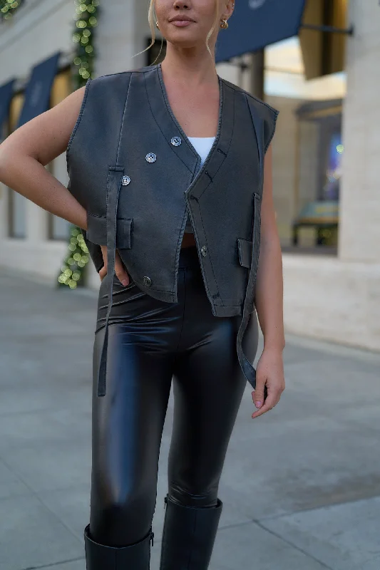 Oversize Leather Vest