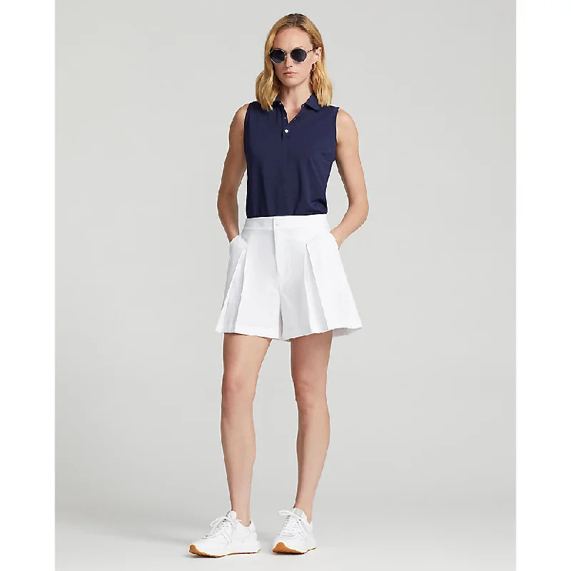 RLX Ralph Lauren Women's Performance Pleated Golf Shorts - Pure White