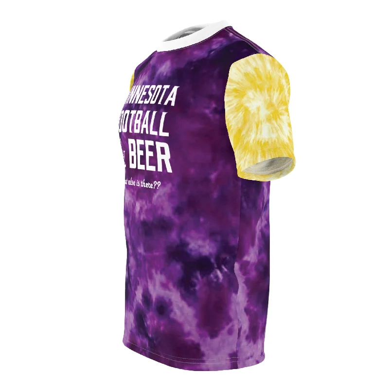 Unisex Cut & Sew Tee - Purple/Gold Tie-Dye - What else is there??