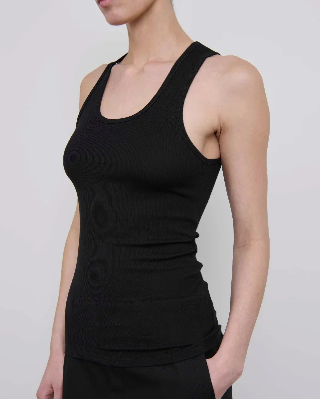 RIBBED TANK / BLACK