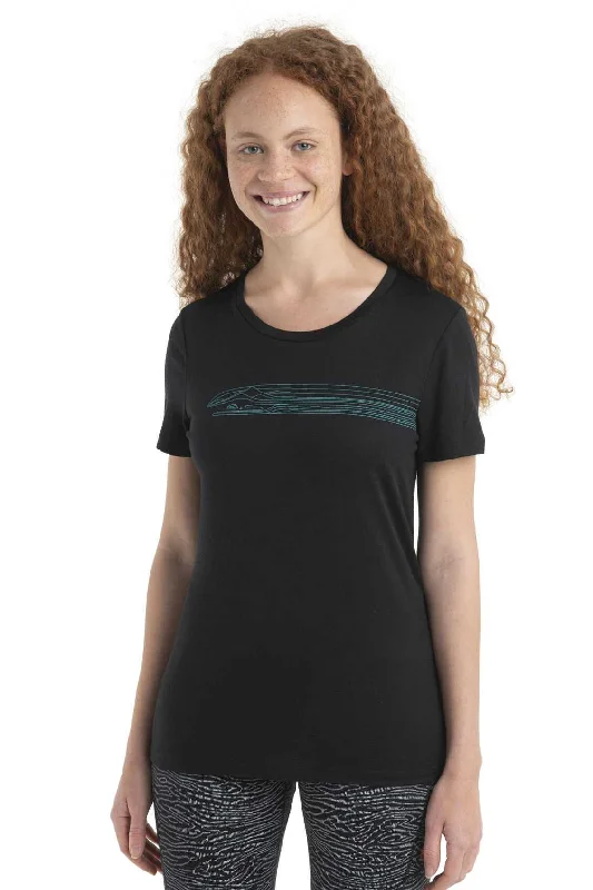 Womens Merino 150 Tech Lite II Short Sleeve T-Shirt Camping Lines