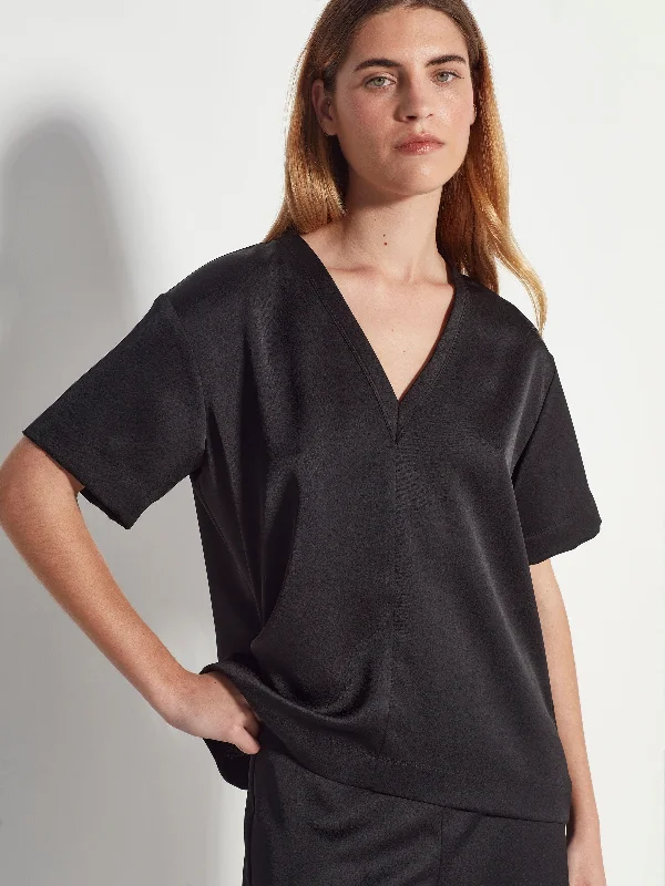 Yvette Top (Luxe Crepe) Black