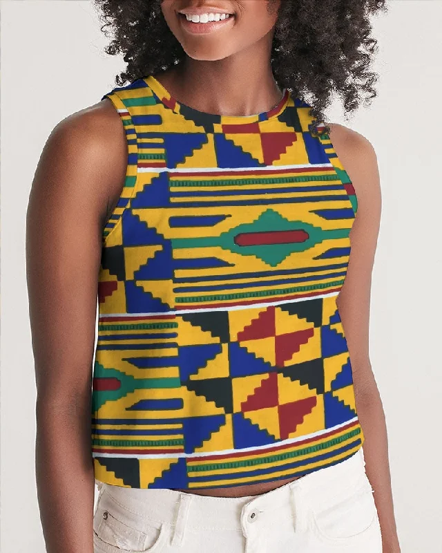 AKH African Kente Cloth Women's Cropped Tank