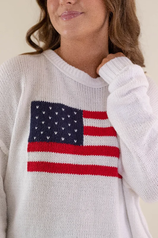 All American Sweater-White