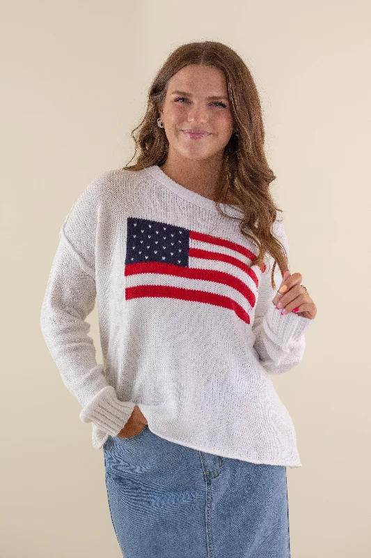 All American Sweater-White