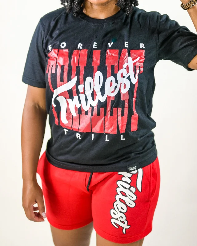 Cursive Trillest Logo Tee - Black/Red/White