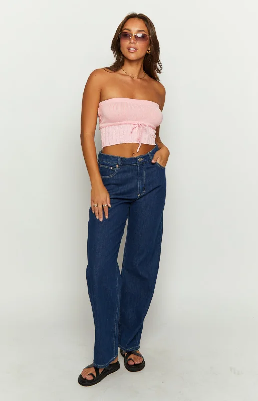 Eloise Pink Knit Tube Top