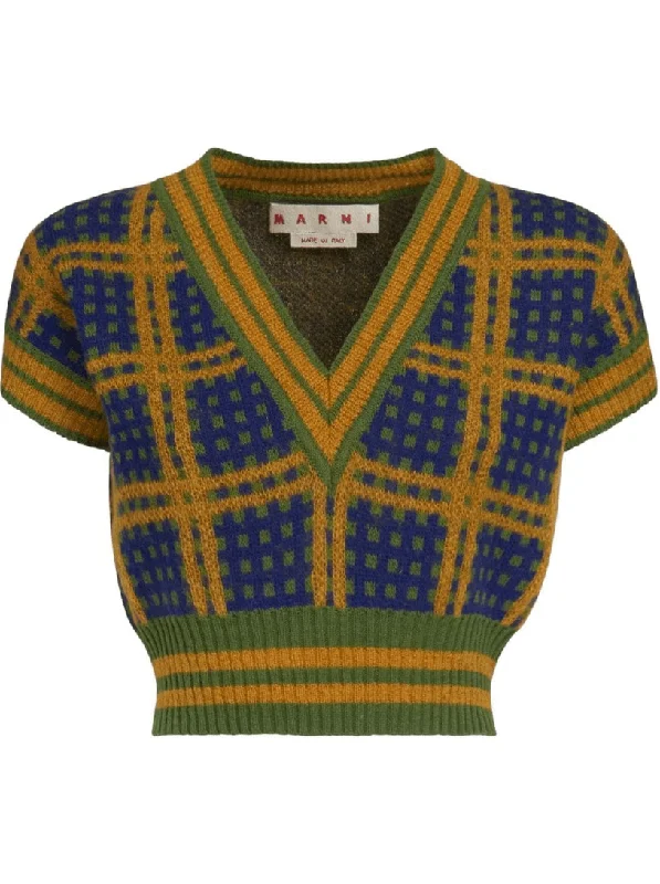 Green jumper 50's check