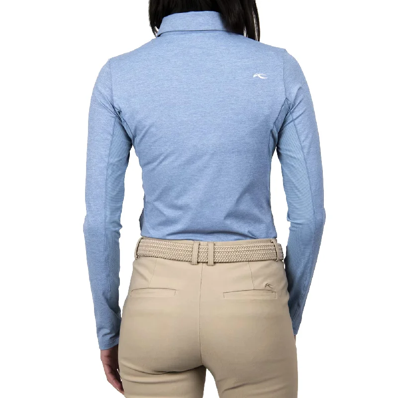 KJUS Women's Elena Cooling Long Sleeve Golf Polo Shirt - Santorini