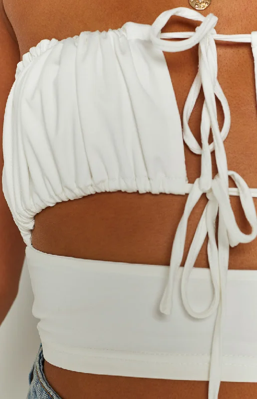 Louisiana White Strapless Top