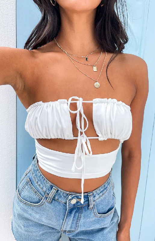 Louisiana White Strapless Top